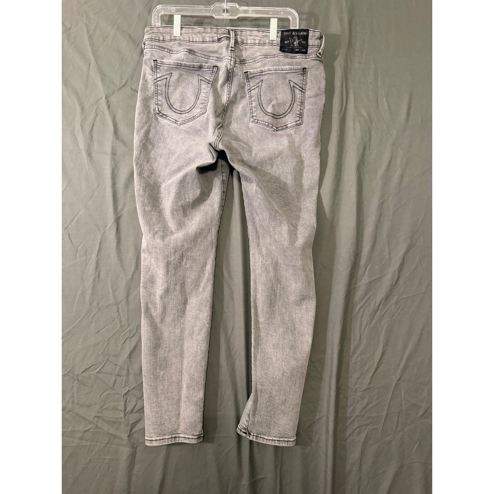 True Religion Halle High Rise Super Skinny Jeans Grey Size 34
